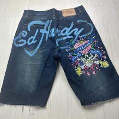 エドハーディー 刺繍デザイン ダークデニムパンツ 2008年製 タグ付き エドハーディー 刺繍デザイン ダークデニムパンツ 2008年製 タグ付き