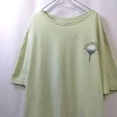 Caribbean ゴルフ プリント ゆるだぼ Tシャツ グリーン 2XL 古着