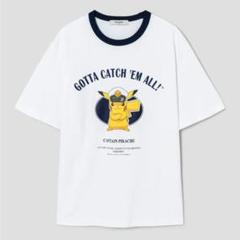 韓国限定 8seconds ポケモン　キャプテンピカチュウ　リンガーTシャツ
