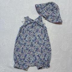 babyギャップロンパース帽子セット　3〜6ヶ月60〜70女の子花柄