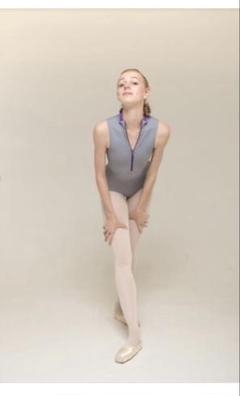 Zi dancewear⭐️グレー×パープルフロントジップレオタード サイズM美品