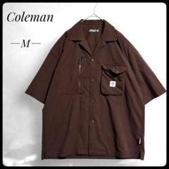 Coleman コールマン 半袖シャツ M ブラウン アウトドア 胸元ポケット