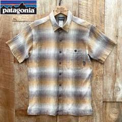 極美品】patagonia オンブレチェック柄 シアサッカー 半袖