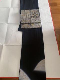 TOGISM 東儀秀樹 落款入 染大島紬 付け下げ 手刺繍 鳳凰 正絹 躾