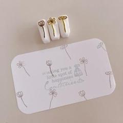 消しゴムはんこ　ミニシンプルフラワーはんこセット　３点セットのサムネイル