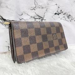 現行 ルイヴィトン ダミエ ポルトフォイユ トレゾール 財布 折り財布