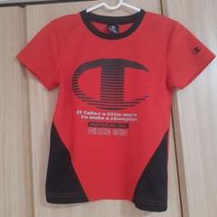 Champion メッシュ Tシャツ 140 赤/黒