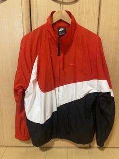 【美品】ナイキ ビッグスウォッシュナイロンジャケット レッド×ホワイト×ブラック NIKE - 【定番！超人気】NIKE ナイロンジャケット ビッグス