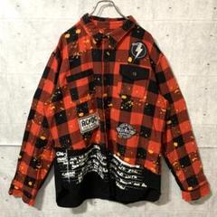 希少デザイン reason × ACDC チェックシャツ ネルシャツ XLのサムネイル