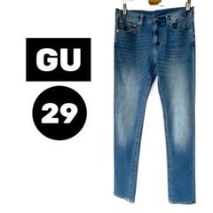 美品 GU ジーユー スキニージーンズ 29 ブルー レディース ストレッチ