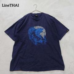 D8-3646　Tシャツ　ビックロゴ　プリント　狛犬　XL【LineTHAI】