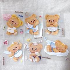 Butterbear バターベア　ビッグステッカー　シール　6枚セット