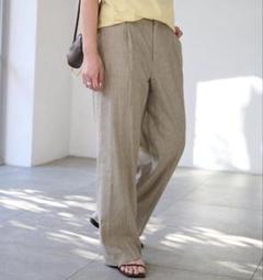 極美品 23SS FRAMeWORK リネンレーヨンMIXストレートパンツ 40