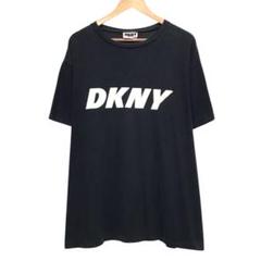 90s DKNY ダナキャラン　ビンテージ半袖Tシャデカロゴ シングルステッチ