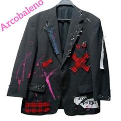PUNK 再構築 テーラードジャケット アナーキーシャツ パンク リメイク 再構築】テーラードジャケット PUNK アナーキーシャツ パンク
