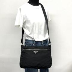 6F110/プラダ/ショルダーバッグ/斜め掛け/三角ロゴ/レザー/ブラック/黒のサムネイル
