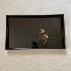 漆塗　会津塗　黒　夢椿　長手盆　丸盆　お盆　膳 Amazon.co.jp: 漆塗 会津塗 黒 夢椿 長手盆 丸盆 お盆 膳