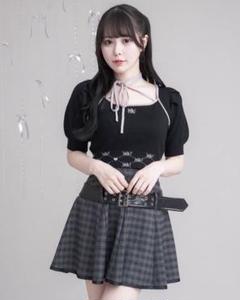 pium モノグラムテープ半袖ニット piumモノグラムテープニット