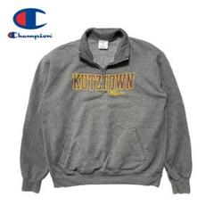 USA 古着 トレーナー チャンピオン ハーフジップ カレッジ クツタウン大学