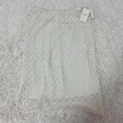 新品★ROPEロペ★総レースフレアスカートM白 タイト 上品