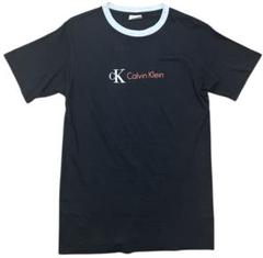 【美品、90s、usa製】リンガー　CALVINKLEIN黒　Tシャツ　ロゴ　M