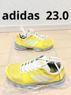 adidas アディダス　テニスシューズ　23.0 イエロー