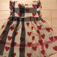 92cm　バーバリー　BURBERRY　ハートワンピース　ワンピース　ハート柄 バーバリー Burberry ワンピース ハート柄 12Y キッズ