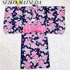 極美品✨SEIKO MATUDA 女の子 子供 浴衣 帯付き 浴衣ドレス 100