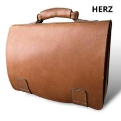 HERZ 旅行鞄 トラベルバッグ ブラウン ヌメ革 オールレザー HERZ 旅行鞄 トラベルバッグ ブラウン ヌメ革 オールレザー