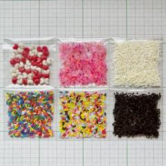 ❶気まぐれお試しミニパックセット　チョコスプレー、クランチ、ジュエリーシュガー等