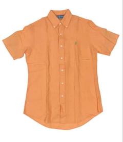 【送料無料】RALPH LAURENラルフローレン半袖ボタンダウンリネン麻シャツ