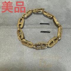 Christian Dior CDチェーンブレスレット　ゴールドカラー　美品