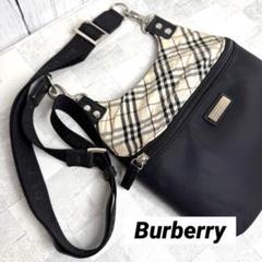 【良品】バーバリーブラックレーベル メッセンジャーバッグ ノバチェック ナイロン 特価】 Burberry Black Label Messenger Bag Check Black Nylon