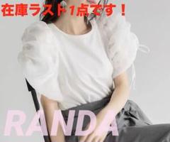 【未使用】RANDA ドロストスリーブカットソー 黒 ドロストスリーブカットトップスRANDA公式サイト