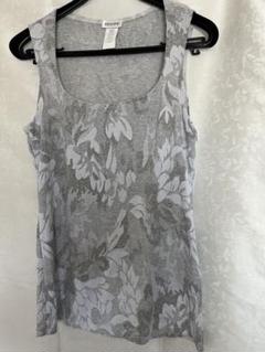 ARIANNE ノースリーブトップス M グレー系 フラワーパターン
