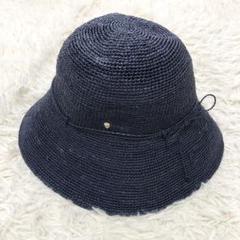 美品✨ヘレンカミンスキー　ラフィアハット　PROVENCE10 チャーム　紺 Helen Kaminski ヘレンカミンスキー PROVENCE10 ハット ラフィア