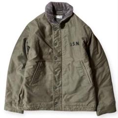 ビッグサイズ44 リアルマッコイズ N-1 デッキジャケット ジッパー破損 ビッグサイズ44 リアルマッコイズ N-1 デッキジャケット