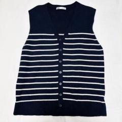 未使用】ZARA ネイビー ツイード ベスト