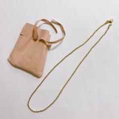 ネックレス ゴールドカラー　ゴールドチェーン メンズ　長さ45cm