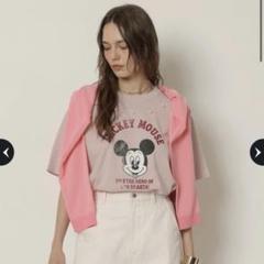 別注ミッキーマウスパールTシャツアルページュストーリー新品 別注ミッキーマウスパールTシャツアルページュストーリー新品