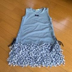 panpantutu 水色 ノースリーブチュニック　110-130センチ