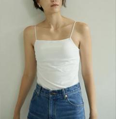 【La nature linge】ベア天竺キャミソール S ベージュ系 カップ付