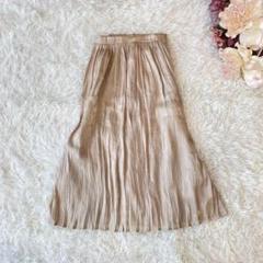 ⚫︎サテンギャザースカート（M）シフォン　大人ガーリー