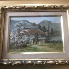 【真作保証】俵正論 油彩画「日本の原風景」（日動画廊取扱証明書付） m38072314676_1.jpg?1677851496