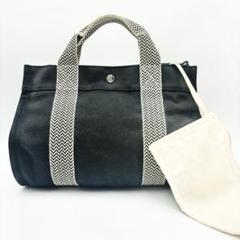 HERMES エルメス カンヌMM ハンドバッグ ブラック ポーチ トート
