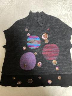 お値下げセンソユニコ慈雨　ニットベスト　ウール　ドット　刺繍　ジレ m38076501824_1.jpg?1734421937