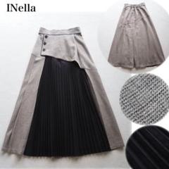 INella 2021AW レイヤードプリーツスカート ロングスカート サイズ2 INella 2021AW レイヤードプリーツスカート ロングスカート