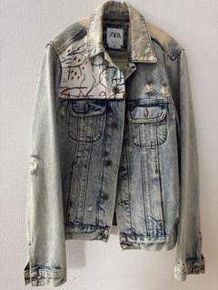 【極希少】ZARA×JEAN-MICHEL BASQUIAT デニムジャケット 極希少】ZARA×JEAN-MICHEL BASQUIAT デニムジャケット - メルカリ