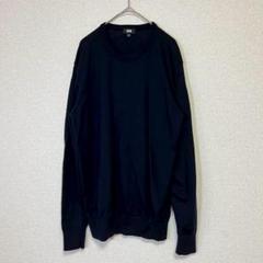 UNIQLO ユニクロ メリノクルーネックセーター ネイビー Lのサムネイル