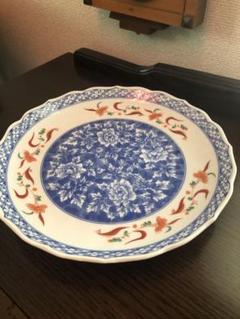 たち吉 橘吉 大皿 28cm 赤絵牡丹